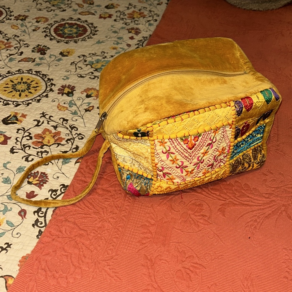 Rahab’s Rope: Embroidered Velvet Bag